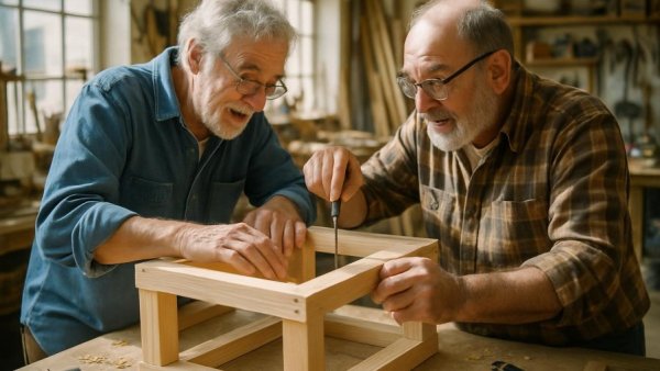 Männerschuppen von der Insel Poel workshop carpentry activity