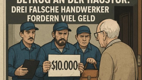 Betrug an der Haustür: Drei falsche Handwerker fordern viel Geld