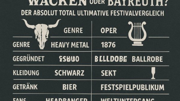 Wacken oder Bayreuth? Der absolut total ultimative Festivalvergleich