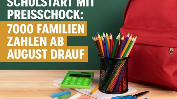 Schulstart mit Preisschock: 7000 Familien zahlen ab August drauf