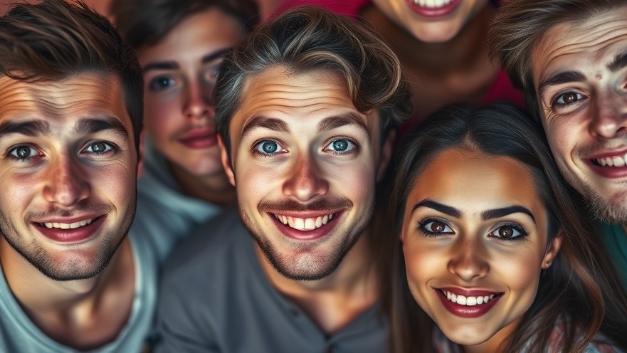 Gruppenshot mit ausdrucksvollen Gesichtern zu Sicherheitsanforderungen Passbilder