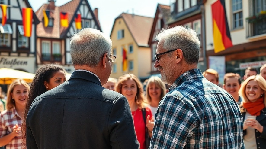 Andreas Bitzer engaging with community members in Großhansdorf, promoting Nachhaltigkeit in der Gemeinde.
