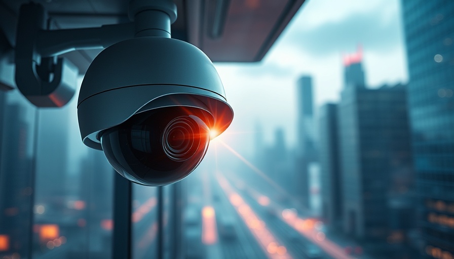 Modern security camera illustrating video surveillance and privacy.