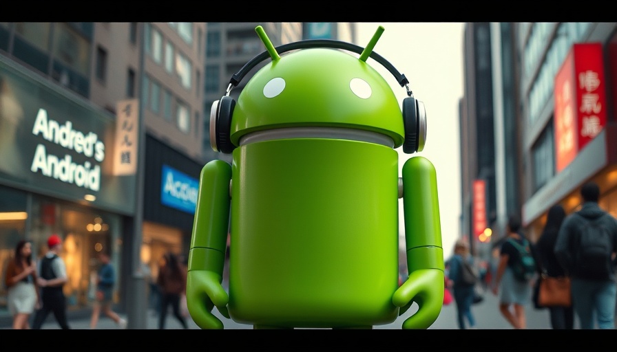 Android mascot outdoor display, related to Googles Sperrbildschirm-Widgets.