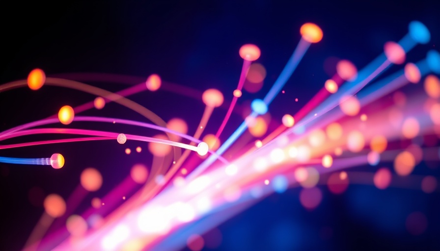 Glowing fiber optics showcase schnelles Internet in Deutschland