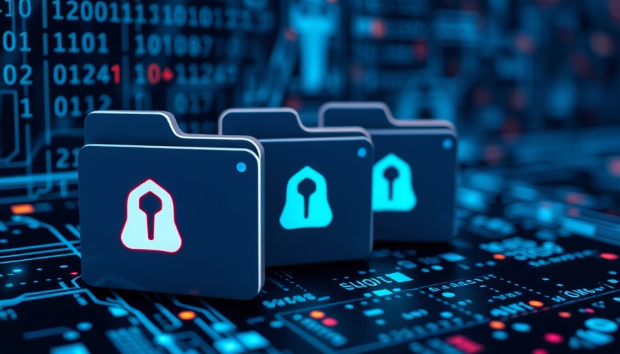 Futuristic digital folders symbolizing security issues in inetpub.
