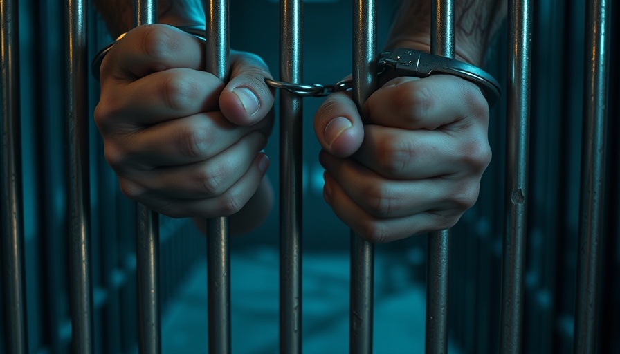 Handcuffed hands through bars, connected to Parkunfall Lübeck.