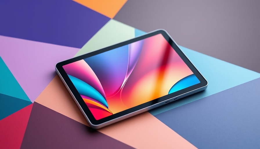 Modern small tablet on colorful background, beste kleine Tablets bis 9 Zoll.