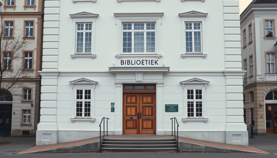 Historic library in Bad Oldesloes with museum sign