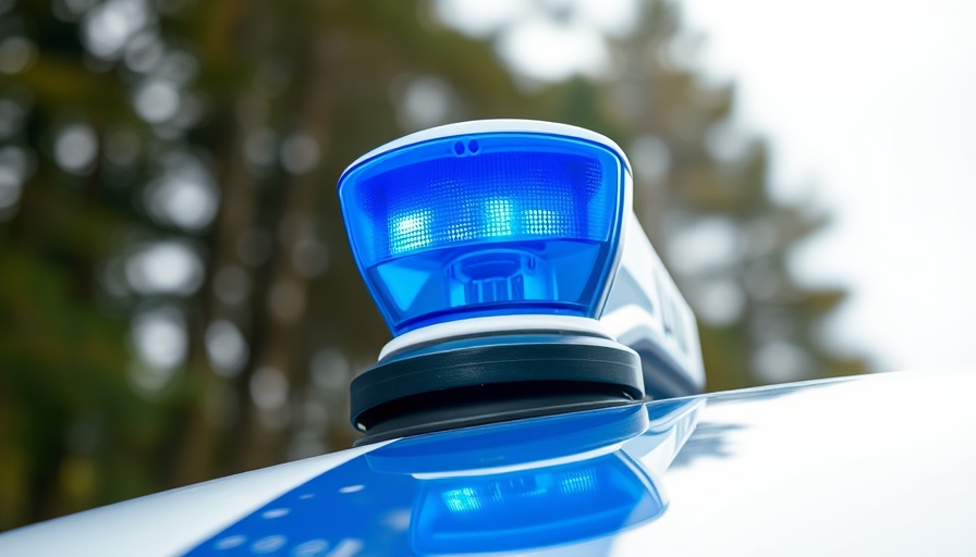 Blue light on police car, related to Vermisste Gabriele R.