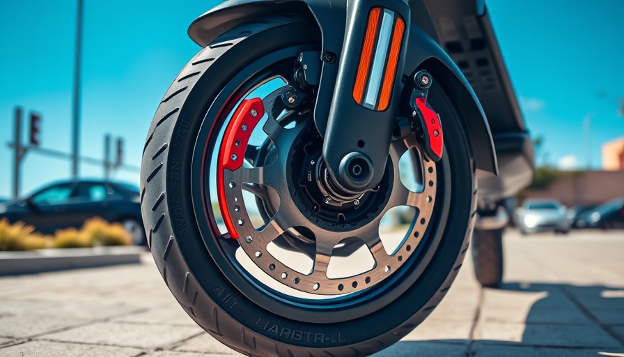Testsieger E-Scooter Segway Ninebot Max G3 close-up of wheel and brake.