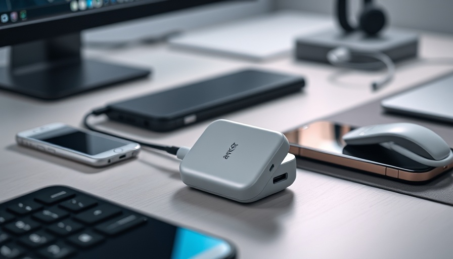 Compact Anker 736 Nano II charger on a modern desk.