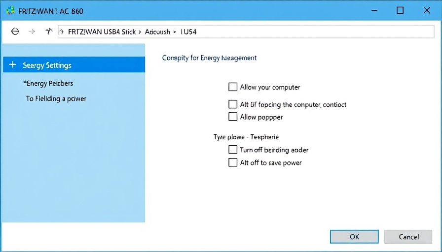 Screenshot of FRITZ!WLAN USB Stick AC 860 properties, WLAN-Probleme lösen.