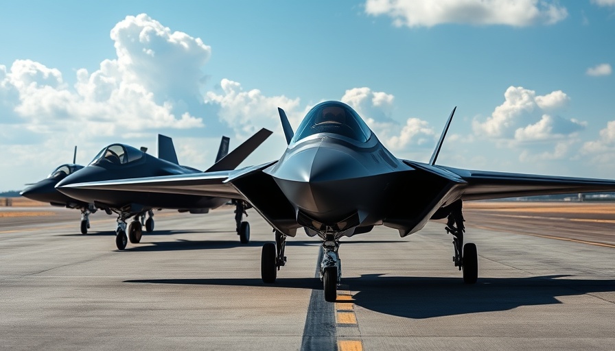 Stealth fighter jets related to US-Militär UFO-Mythos on runway