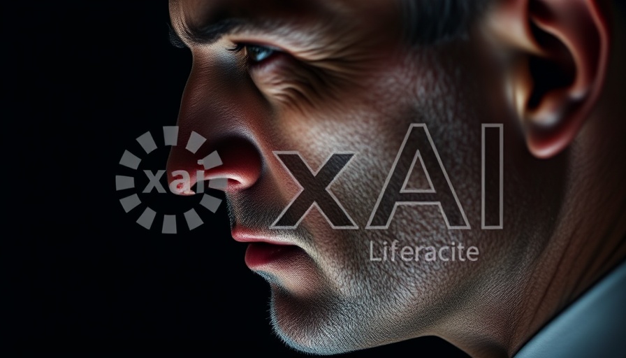 xAI logo on businessman's face, reflecting billion-dollar loss