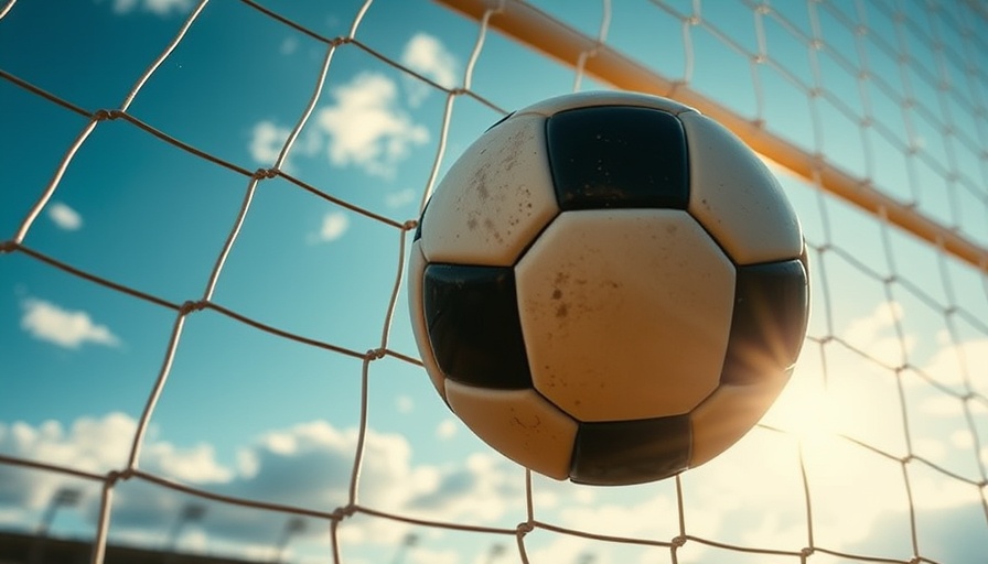 Soccer ball hitting goal net in dynamic action shot.
