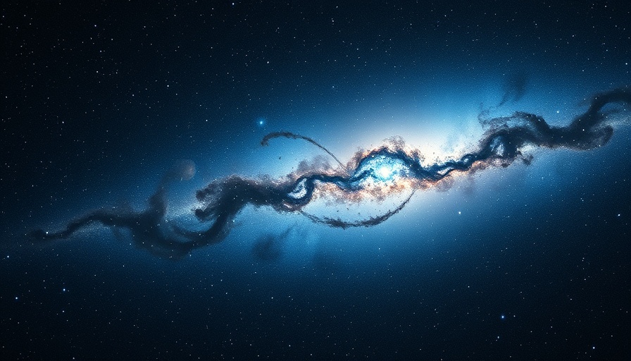 Vast galaxy with stars and cosmic clouds, 21-Zentimeter-Signal.