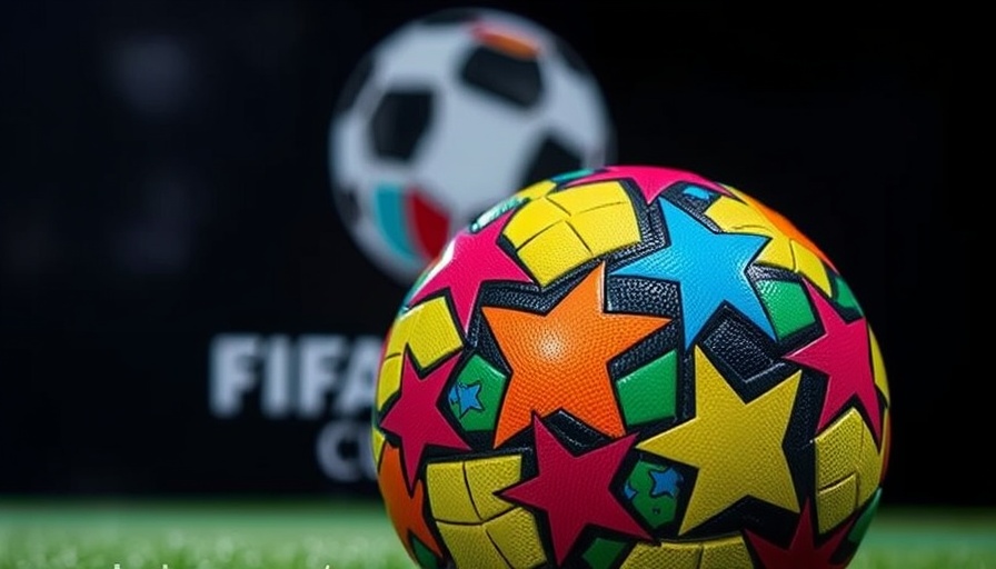 FIFA Club World Cup soccer ball with vivid stars next to logo, Manchester City gegen Al-Ain kostenlos streamen.