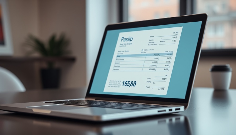 Secure digital payslip on laptop for Digitale Gehaltsabrechnungen Datenschutzkonform