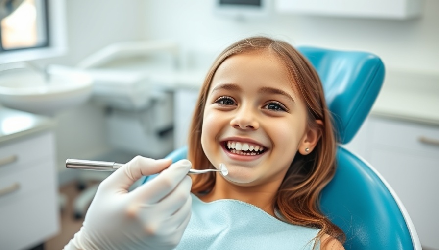 Mädchen beim Zahnarzt für Zahngesundheit der Kinder