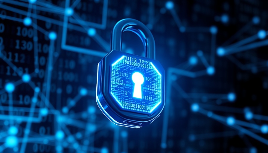 Futuristic digital lock representing Registermodernisierung Datenschutz