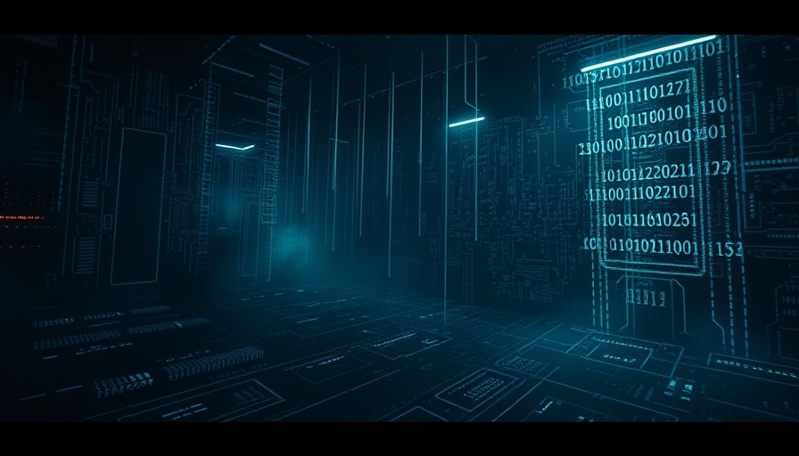 Ominous digital space representing Patientendaten im Darknet.