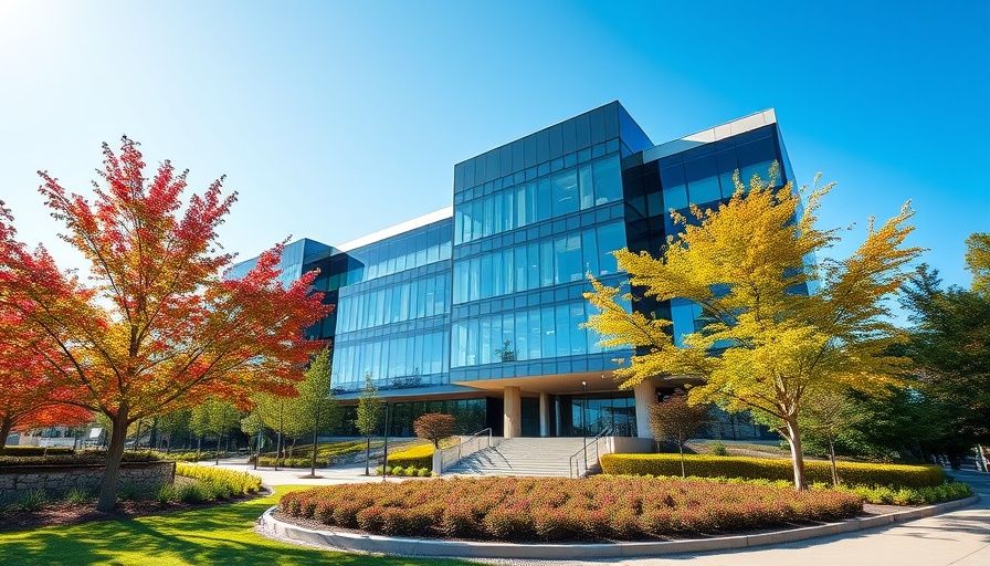 Intel headquarters with gardens, highlighting Intel-Krise und Starlink-Ausfall.