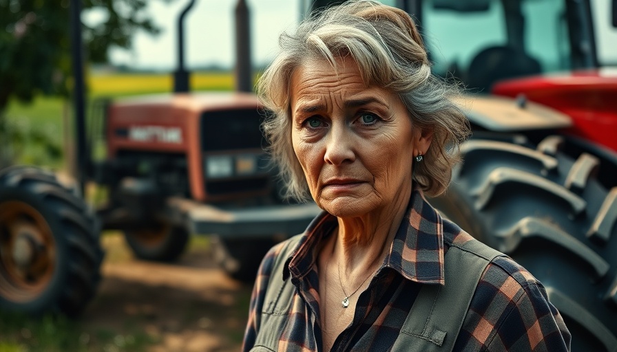 Landleben im Norden: Woman on farm with tractor