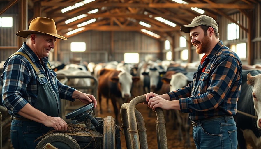 Umweltschutz und Landwirtschaft in action on a farm with cows.
