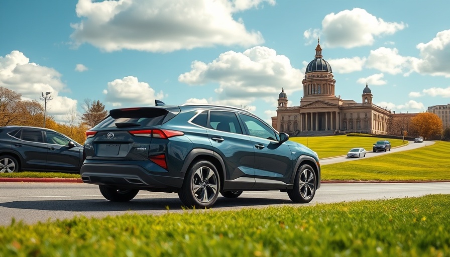 Sleek dark blue hybrid SUV parked, showcasing Vollhybrid-Autos im Test.