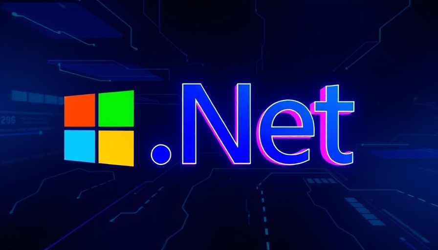 Microsoft .NET logo digital illustration on a minimalist background