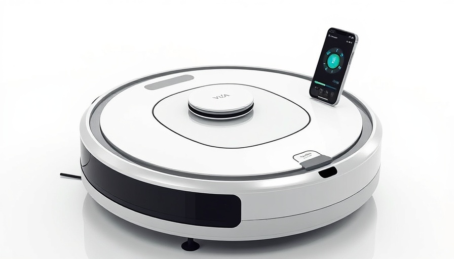 Mova E40 Ultra Saug- und Wischroboter with smartphone and smartwatch.
