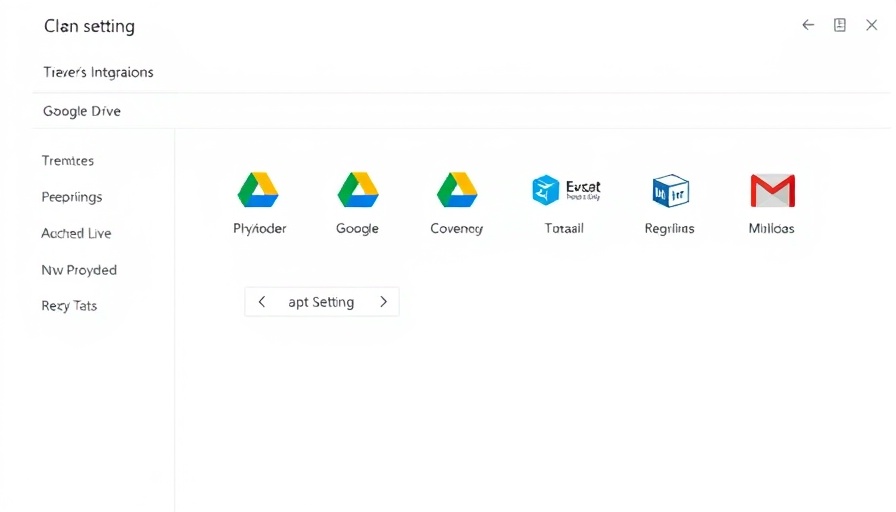 ChatGPT Datenintegration: Software settings panel with service icons.