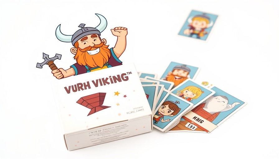 Vibrant Odin card game with cartoon Viking on box and colorful cards.
