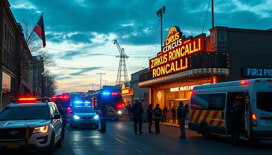 Emergency response at Zirkus Roncalli Unfall scene.