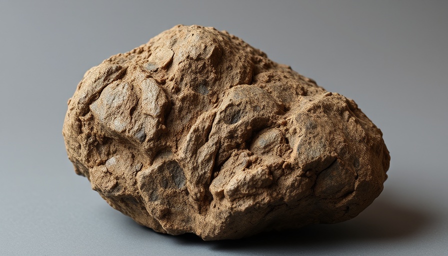 Rugged brown meteorit NWA 16788 with textured surface.