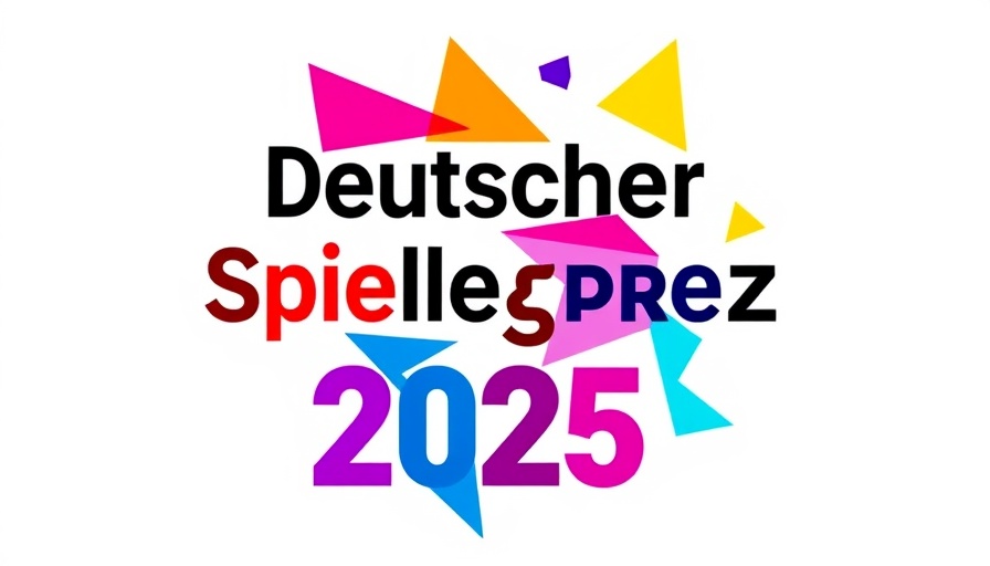 Vibrant Deutscher Spielzeugpreis 2025 logo with geometric shapes.