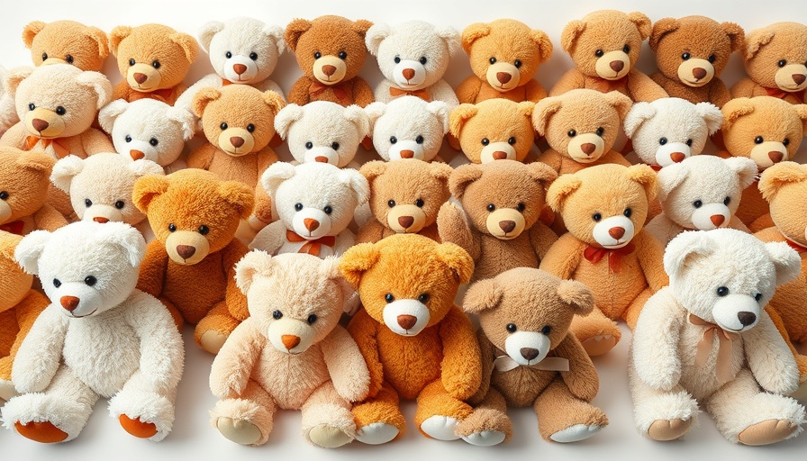 Diverse collection of teddy bears for Welt-Teddybär-Tag 2025.