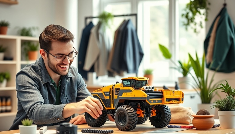 Men assembling Saugroboter Dusty von Kosmos model in office.