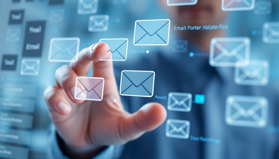 Digital interface with email icons, focusing on E-Mail-Dienst Anbieter nach § 21 TDDDG.