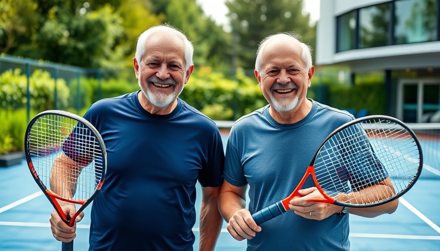 Two older men enjoying Trendsport Padel in Siek