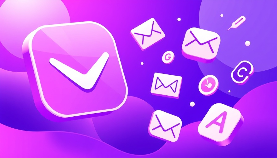 Illustration of Proton Mail icons with a purple theme.