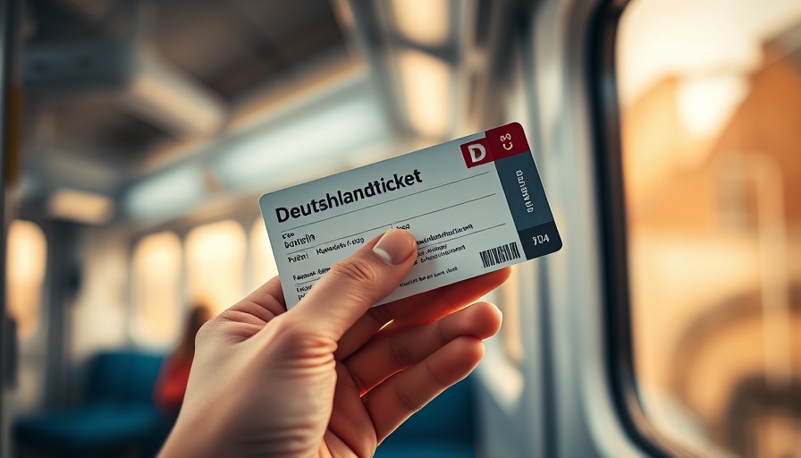 Deutschlandticket card held up inside train, 2026 price increase.