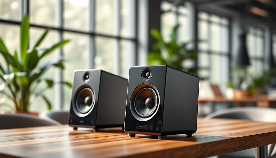 Sonos Lautsprecher Test setup in a modern office environment.