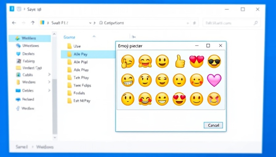 Windows save dialog with emojis in filename option, showcasing emoji integration.