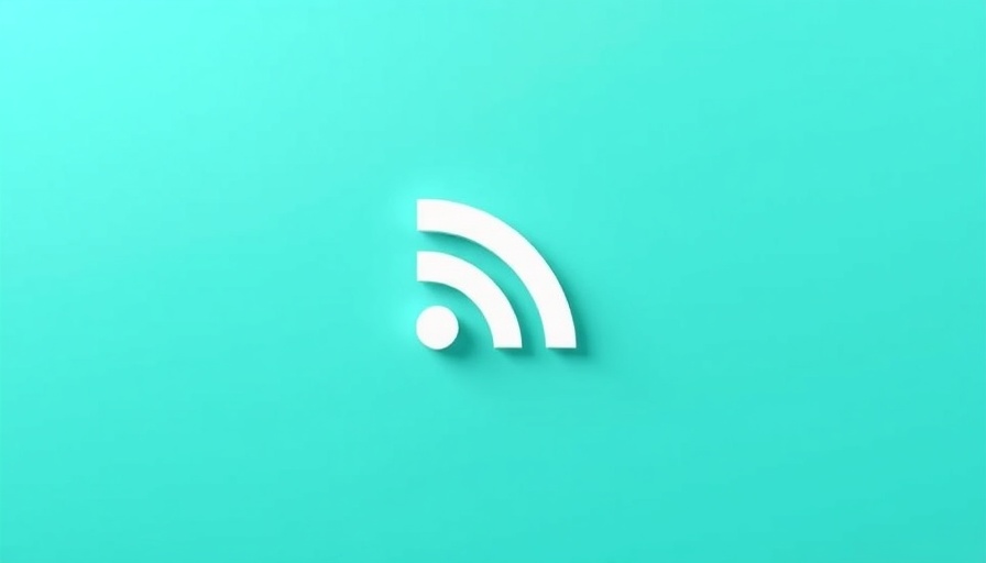 FetchRSS Erstellen von RSS-Feeds: Simple RSS icon on teal.