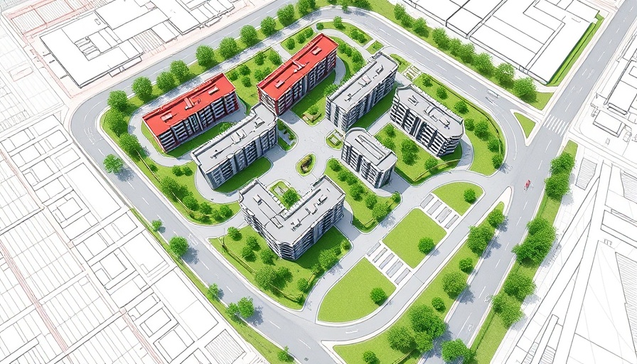 Layout of Neubauprojekt am Glashütter Damm with buildings and green spaces.