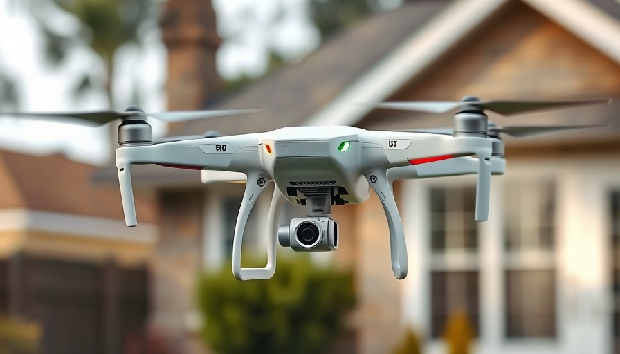 Sleek white drone flying in a backyard, Drohnenregeln Deutschland.