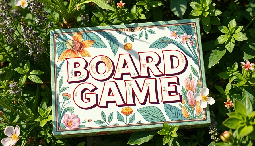 Vibrant Kosmos board game box with botanical art and bold text