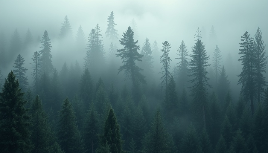 Serene misty pine forest landscape, deutscher KI-Startup Milliardenwert